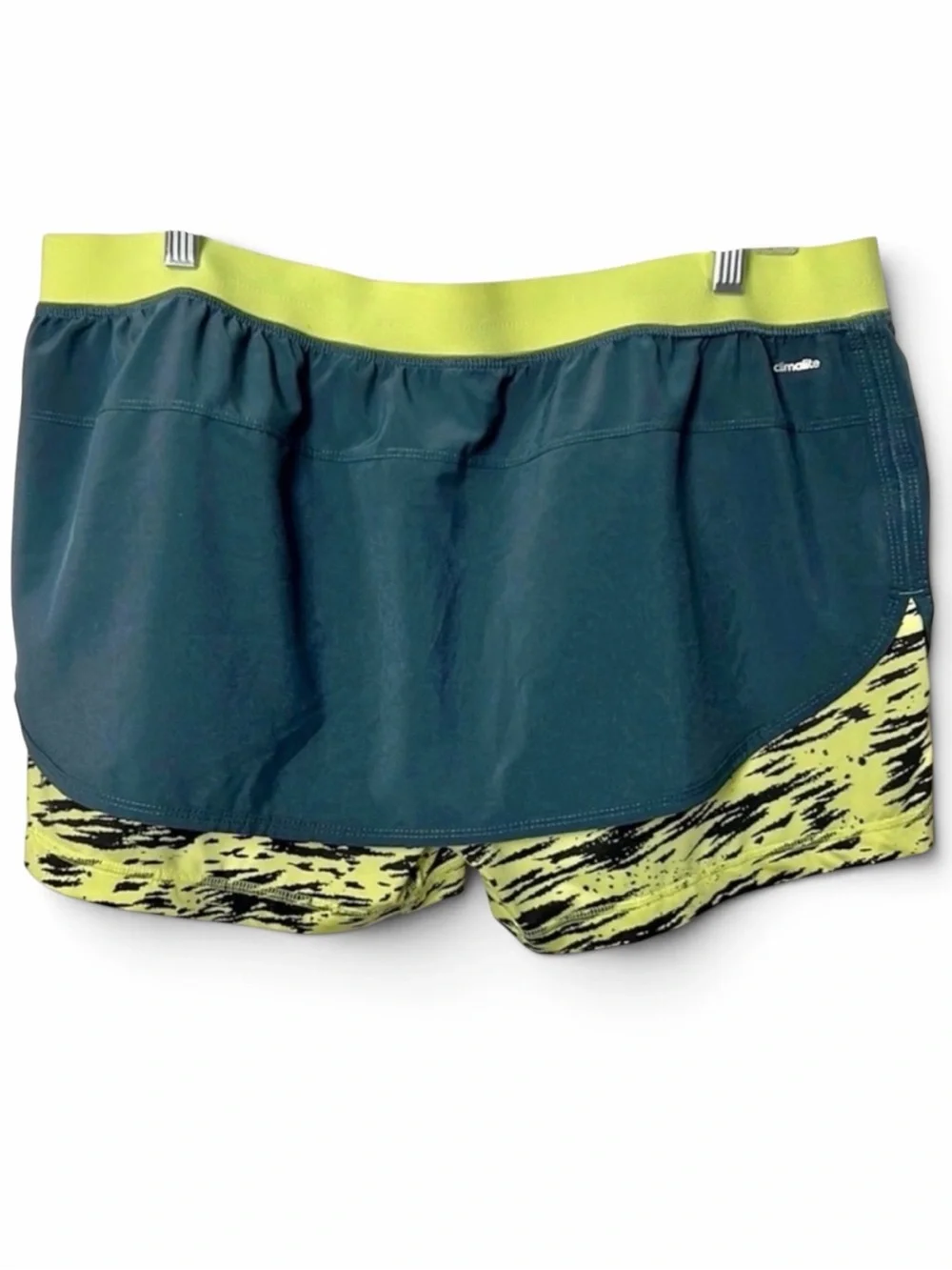 Adidas Climalite Teal and Yellow 2 in 1 Athletic Skort Size XL